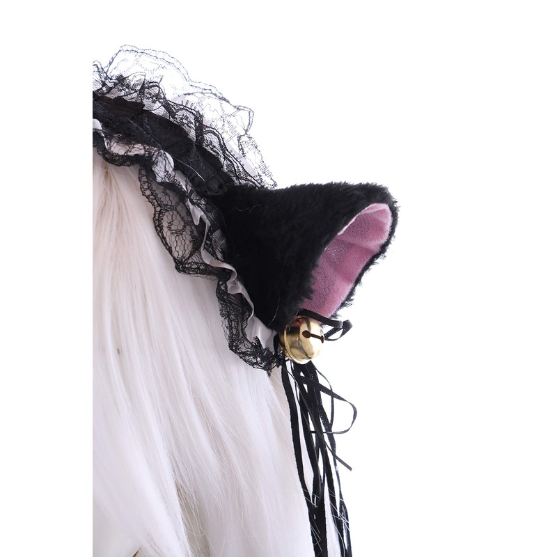 Kawaii-Story C-12-6 Black White Gothic Lolita Maid Cat Ears Headband