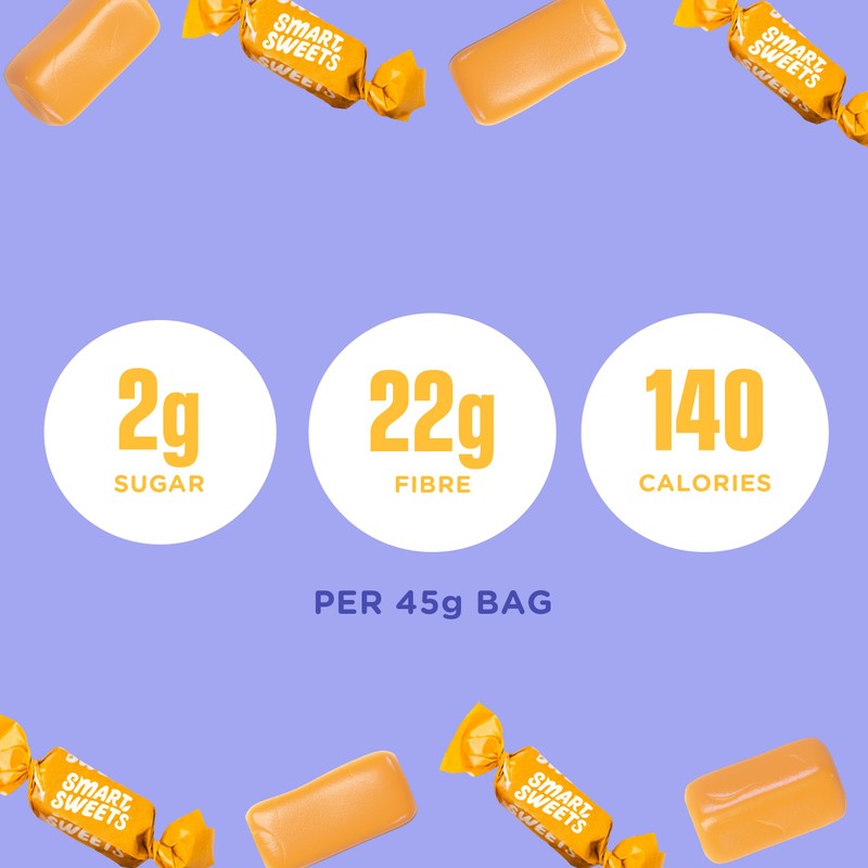 SmartSweets Soft Caramels, 45 gram pouches (pack of 14)