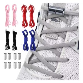 Agujetas Sin Nudo Elásticas Hebilla Metal 4 Pares Zapatos