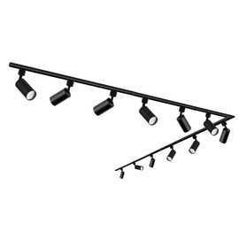 Extra Brightness Bravsekai Track Lighting Heads and Rails Kit 12 Heads 4000K Natural White, Dimmable from 20%-100%, 30W Plug in LED Track Lights with 13.1FT H Track Rails Modern Indoor Spotlight Light