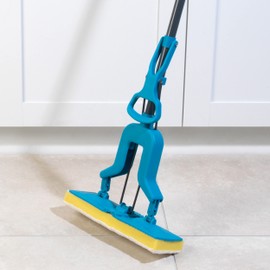 Beldray LA080813UFEU7 Antibac Refill Head, Replacement Pad LA026477PK10UFEU Easy Wring Sponge Mop, No Streaks & Drips, Strong & Durable, Grey/Blue, 30.5 x 10.5 x 3 cm