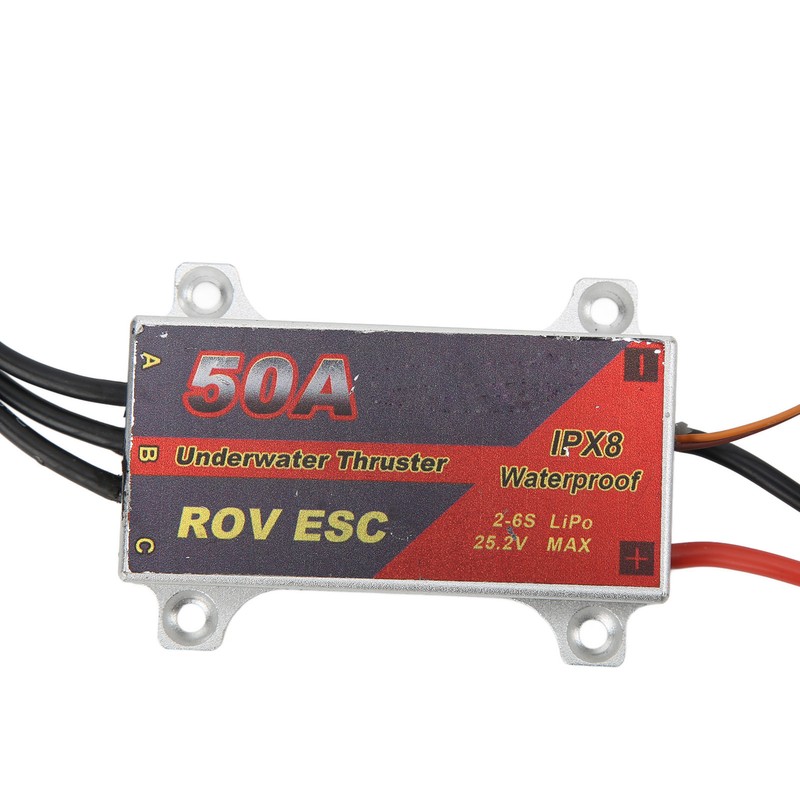 50A RC Brushless ESC 2‑6S IPX8 Waterproof Electronic Speed Controller