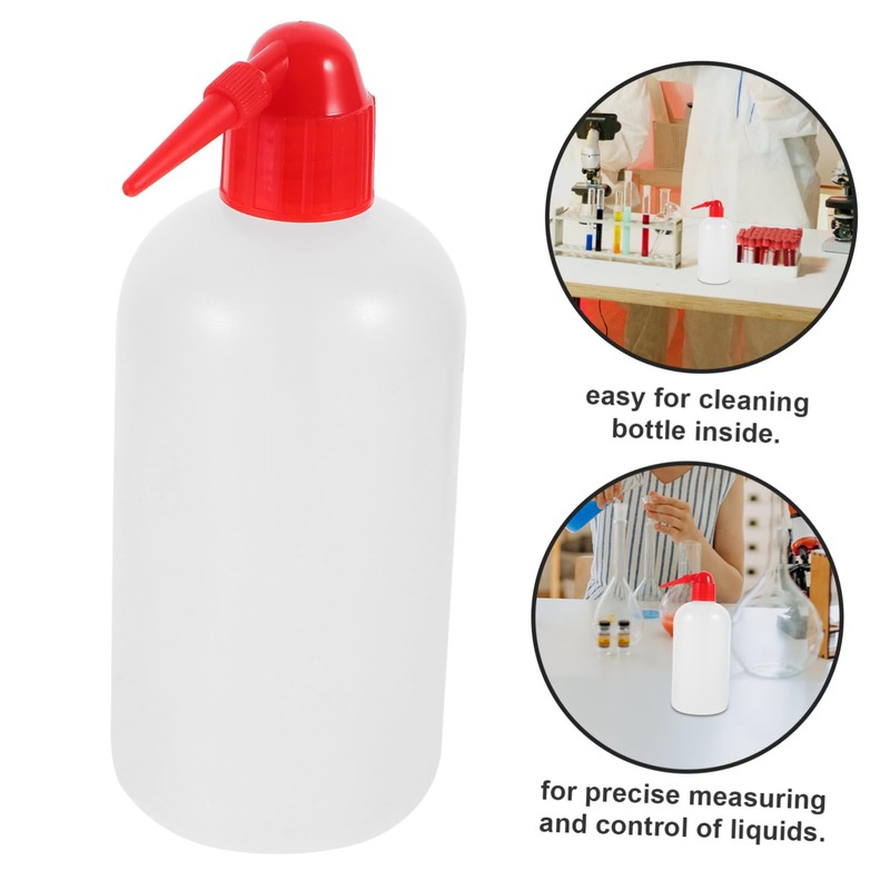 Ciieeo 2 pcs Narrow Mouth Plastic Wash Bottles with Graduated