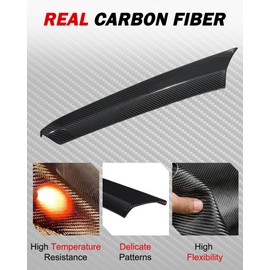 NUBEHONE C8 Carbon Fiber Central Control Side Trim Fit for Corvette C8 Stingray Z51 Z06 E-Ray 2020-2025|Center Console Passenger Side Decorative Strip Cover