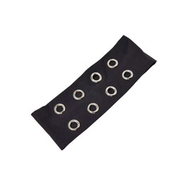 MakeMeChic Women's Hollow Out Eyelets Elastic Headband Wide Headbands Y2k Punk Hair Band Black One-Size