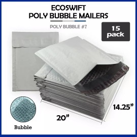 EcoSwift 15 #7 14.25x20 "EcoSwift" Brand Poly Bubble Mailers Padded Envelope 14.25" x 20"