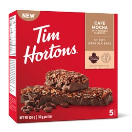 Tim Hortons Café Mocha Granola Bars, 150g/5.25 oz., (Imported from Canada)