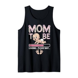 Mom To Be Loading Please Wait Funny Pregnancy Announcement Tank Top