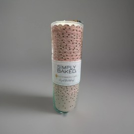 Simply Baked Pink & Gold Dot Paper Baking Cups – Set of 25 – 3 oz