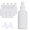 12Pack 4oz White Glass Pump Bottle with Pump Dispenser,120ml Small