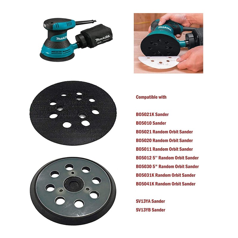 Poweka 743081-8 Backing pad for Compatible with Makita Random Orbit