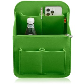 Annekor Bag-in-Bag Backpack, Lightweight 4.9 oz (140 g) with Bottom Plate, Felt, Soft Material, Back-In Bag, Inner Bag, Lightweight Pouch, Women's, Men's, Inner Pouch, A4 B5, Small, Encore, Green)