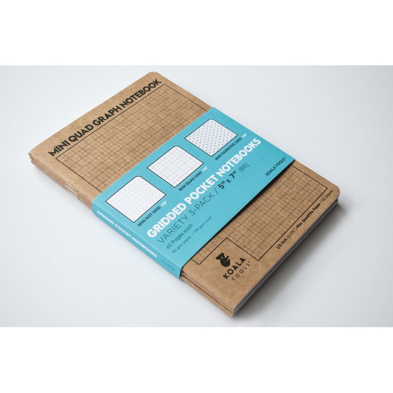 KOALA TOOLS | Mini Graph Paper Notebook (3 Pack) |