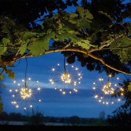 Smart Solar 1060272 LED Pendant Colour - Pack of 3, Black