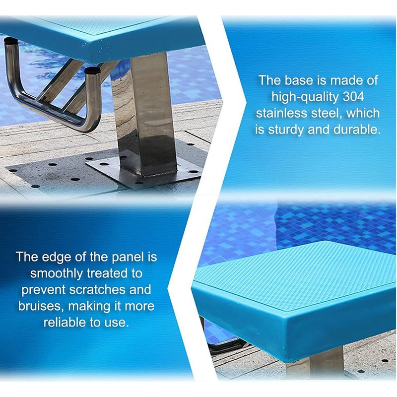 Errzom Swimming Pool Diving Platform, Stainless Steel Non-Slip Diving Boards,