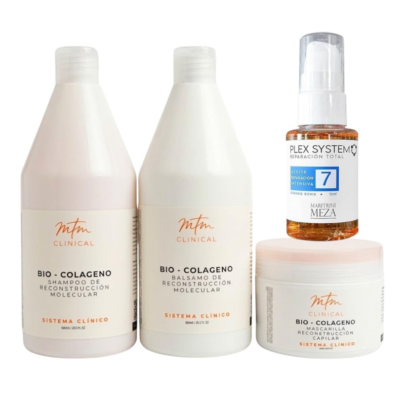Kit Multi Protenas Bio-Colgeno MariTrini Meza Shampoo y Blsamo de
