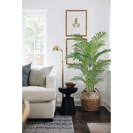 Artificial Areca Palm Plant 6 Feet Fake Palm Tree with 15 Trunks Real Touch Leaves Faux Tropical Trees in Pot for Indoor Outdoor Home Office Decor