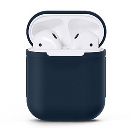 Silicone Shock Proof Protective Case Sleeve Skin Cover for AirPods Air Pods Wireless Headphone Charging Box (Blue)