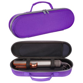 Mumlicha Hard Travel Case Compatible with Dyson Airstrait Straightener, Carrying Case for hair straightener, Portable Storage Bag Compatible with Corrale Hair Straightener (Purple)