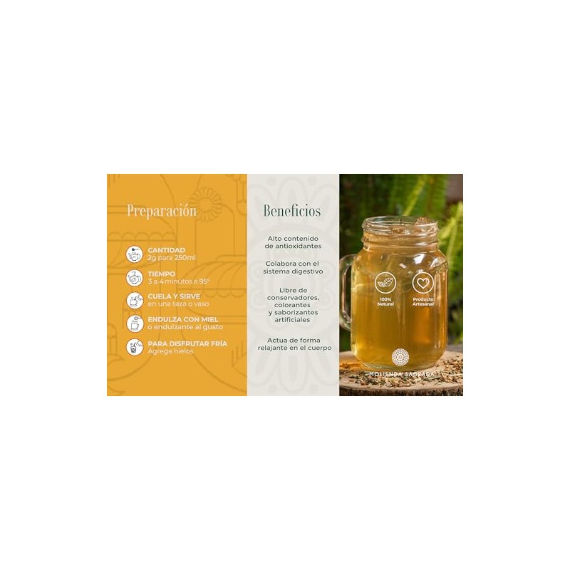 Molienda Sagrada Tisana Turmeric Jengibre/Infusión Herbal con toque Especiado 100
