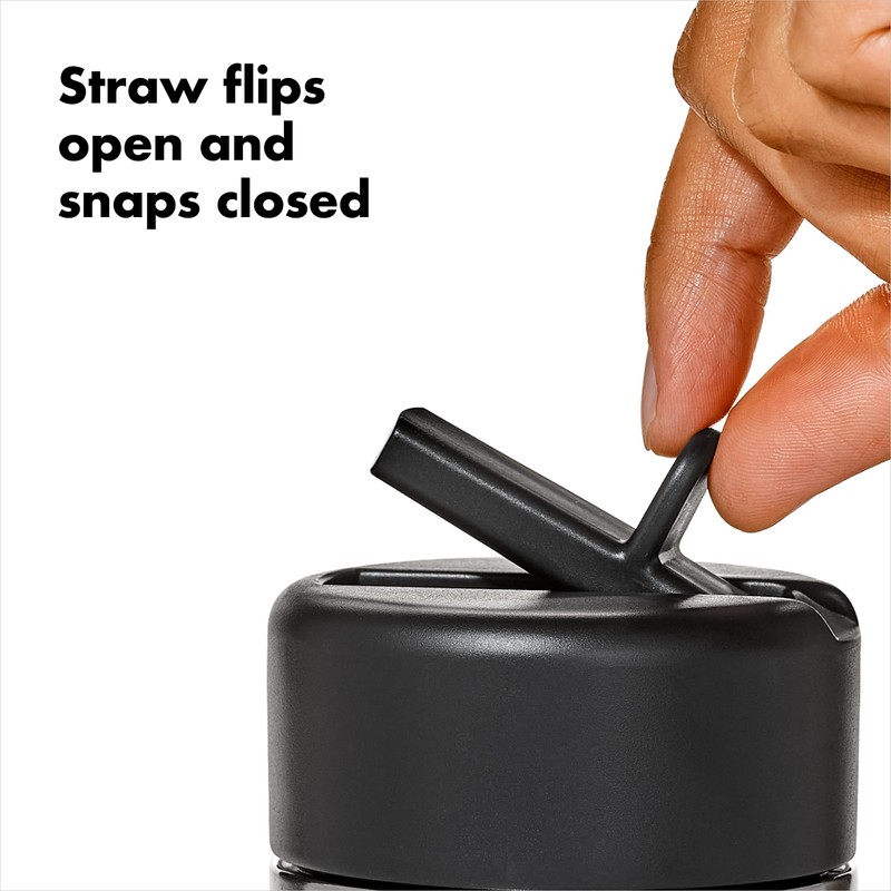 OXO Strive 16oz Wide Mouth Water Bottle with Straw Lid