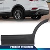 PIT66 Matte Black Rear Left Door Lower Molding Door Garnish