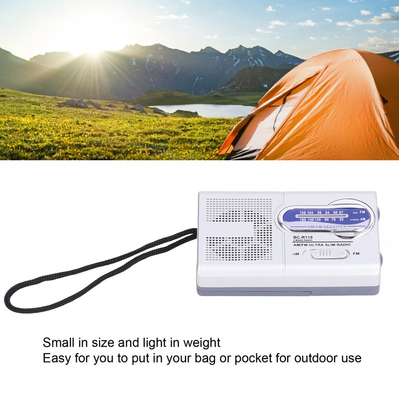 Mini AM FM Radio Manual Operation Easy Adjustment Memory Function