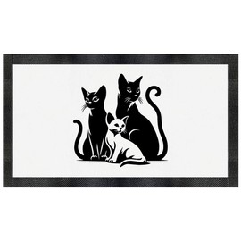'Two Cats and a Kitten' Pet Feeding Mat (PM00022252)