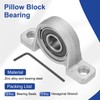 sourcing map Pillow Block Bearing 15/32" (12mm) Bore Vertical Zinc