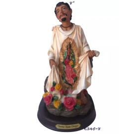 San Juan Diego Con Virgen de Guadalupe En Manto 8" St Juan Diego Statue 6345-8