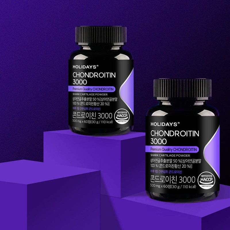 Holidays Chondroitin 3000 60 tablets, 1 bottle (2 month supply)