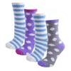 Thingimijigs 4 Pairs Ladies Striped & Spotty Patterned Soft Fluffy