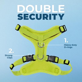 Best Pet Supplies Voyager Step-in Lock Dog Harness and Reflective Dog Leash Combo Set with Neoprene Handle 5ft Long - Supports Small, Medium and Large Breed Puppies/Cats - Lime Green (w Leash), XS