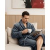 NY Threads Mens Robe, Luxury Plush Fleece Mens Bathrobe, Spa