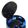 2Pcs Car Ashtray with LED Blue Light Portable Removable Car