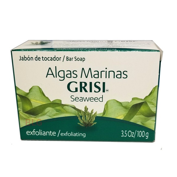 Grisi SEAWEED EXFOLIATING SOAP Scented 3.5oz Hand Bath Jabon Algas Marinas 1 Bar
