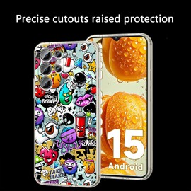 HuiYouMY Handyhülle Kompatibel mit Oukitel C1/Oukitel C1 Pro Hülle Durchsichtig mit 2 Stück Panzeglas Schutzfolie, Weich Transparent Schutzhülle, Starker Schutz Silikon Case TPU Cover (6.52")-XS40