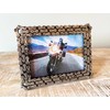 Top Brass Bicycle/Motorcycle Chain Picture Frame 5" X 7" Photo