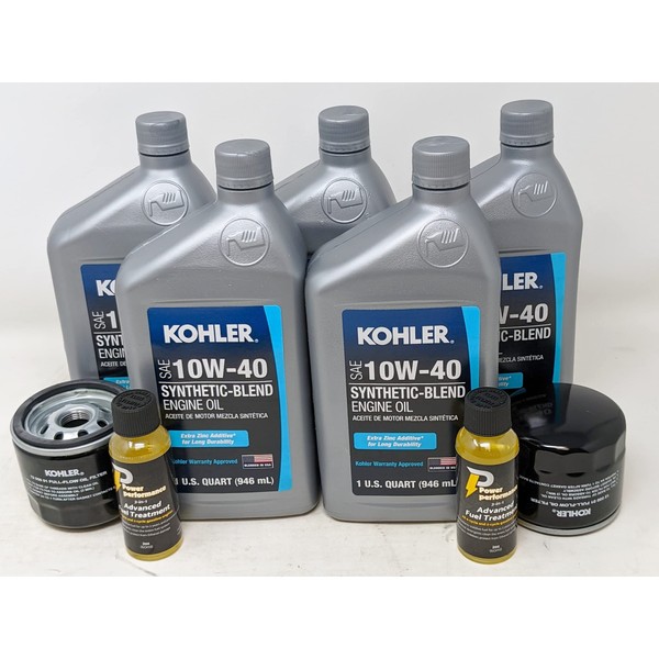 Kohler 5-Quarts 25 357 71-S 10W-40 Synthetic Blend Oil with