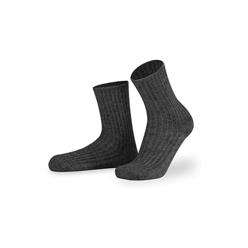 Normani 6 Pairs Norwegian Socks with Wool Charcoal Grey Winter