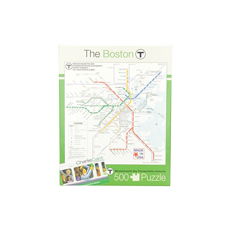 New York Puzzle Company - Transit Maps Boston T Map