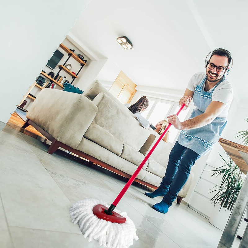 FOOKCIAN Spin Mop Replacement Head, Base, Handle Compatible with O