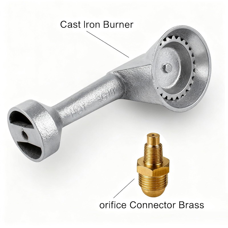 MCAMPAS High Pressure Cast Iron Propane Burner Head with 20