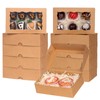 ROSPAKTEK 50pcs Brown Bakery Boxes 7x4.3x2 In - Perfect for