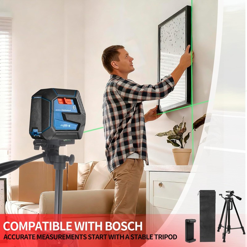 Laser Level Tripod Compatible with Bosch, Height Adjustable Laser Level
