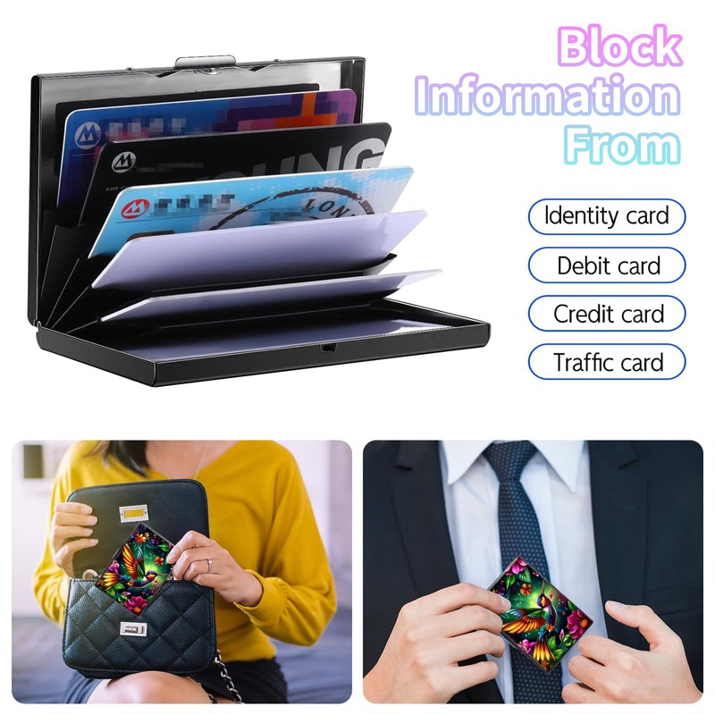LYHXLYJH Credit Card Holder for Women Men,RFID Blocking Mini Slim