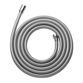 OFFO Ultra-Flex Shower Hose, 138 in Premium RV PVC Handheld Shower Head Hose Flex Hoses Extension with Brass Insert and Nut for Bathing Pet Bathing, Silver Gray