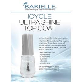 BARIELLE ICYCLE Ultra Shine Top Coat - Quick Dry Top Coat Nail Polish, Salon Quality Top Coat