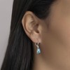 925 Sterling Silver Blue Topaz Earrings for Women - December