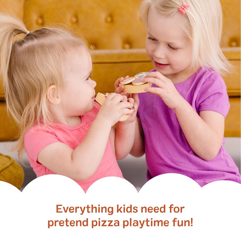 Melissa & Doug Wooden Pizza Party Play Set, 36 Self-Stick